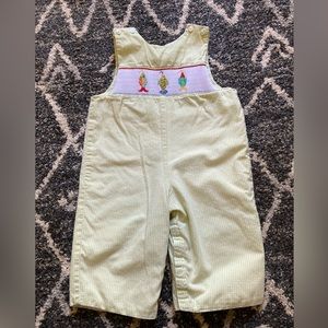 Classic whimsy 6 months boys hand smocked fish jumpsuit